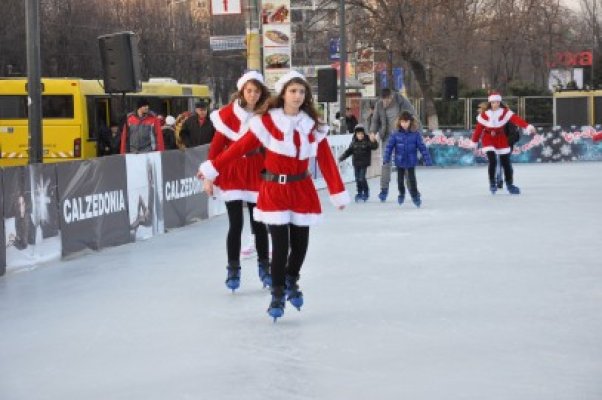 Răducu Mazăre a dat startul distracţiei la Patinoarul City Park